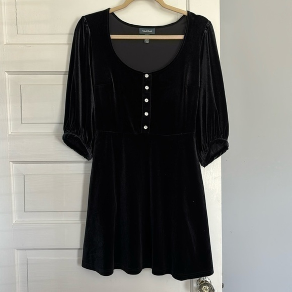 ModCloth Black Velvet dress
